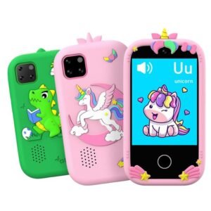 FUFFi-Kids Telefon, niedliches Pferd / Dinosaurier Design, 2,8 Zoll Bildschirm, 3MP Kamera, Taschenlampe / Bild / Sprachaufnahme / Lernen / Spiele Spielzeug Telefon